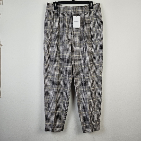 Isabel Marant - Ceyo checked high-rise slim pants Yellow/Grey Size 40 US 8 NWT - Picture 9 of 16